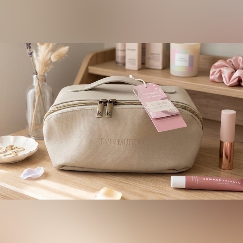 KEVIN.MURPHY Beige Cosmetic Bag